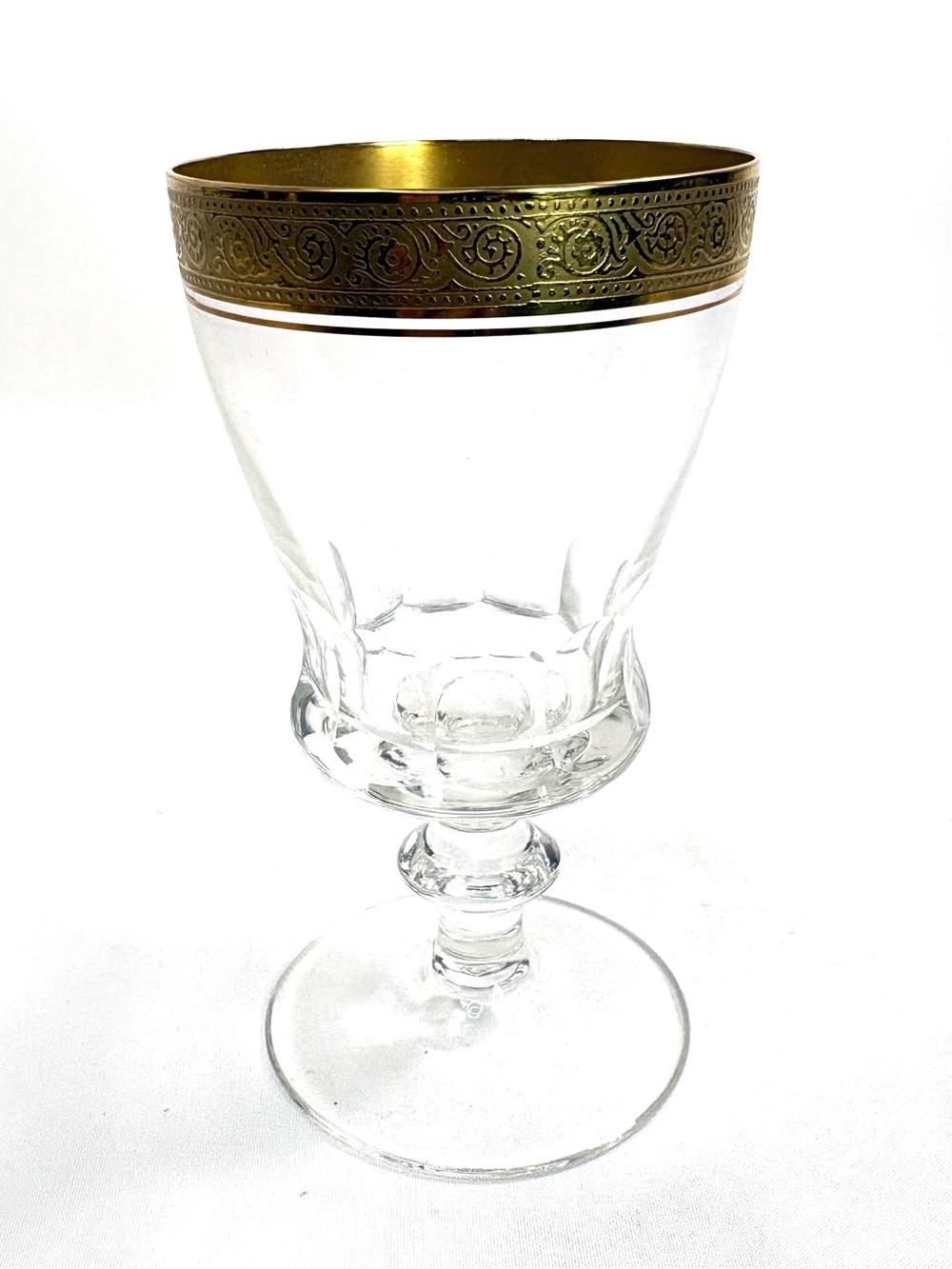 RARE Vintage Theresienthal Concord Gold Crystal Water Goblets, 24k Gold Mintonbo